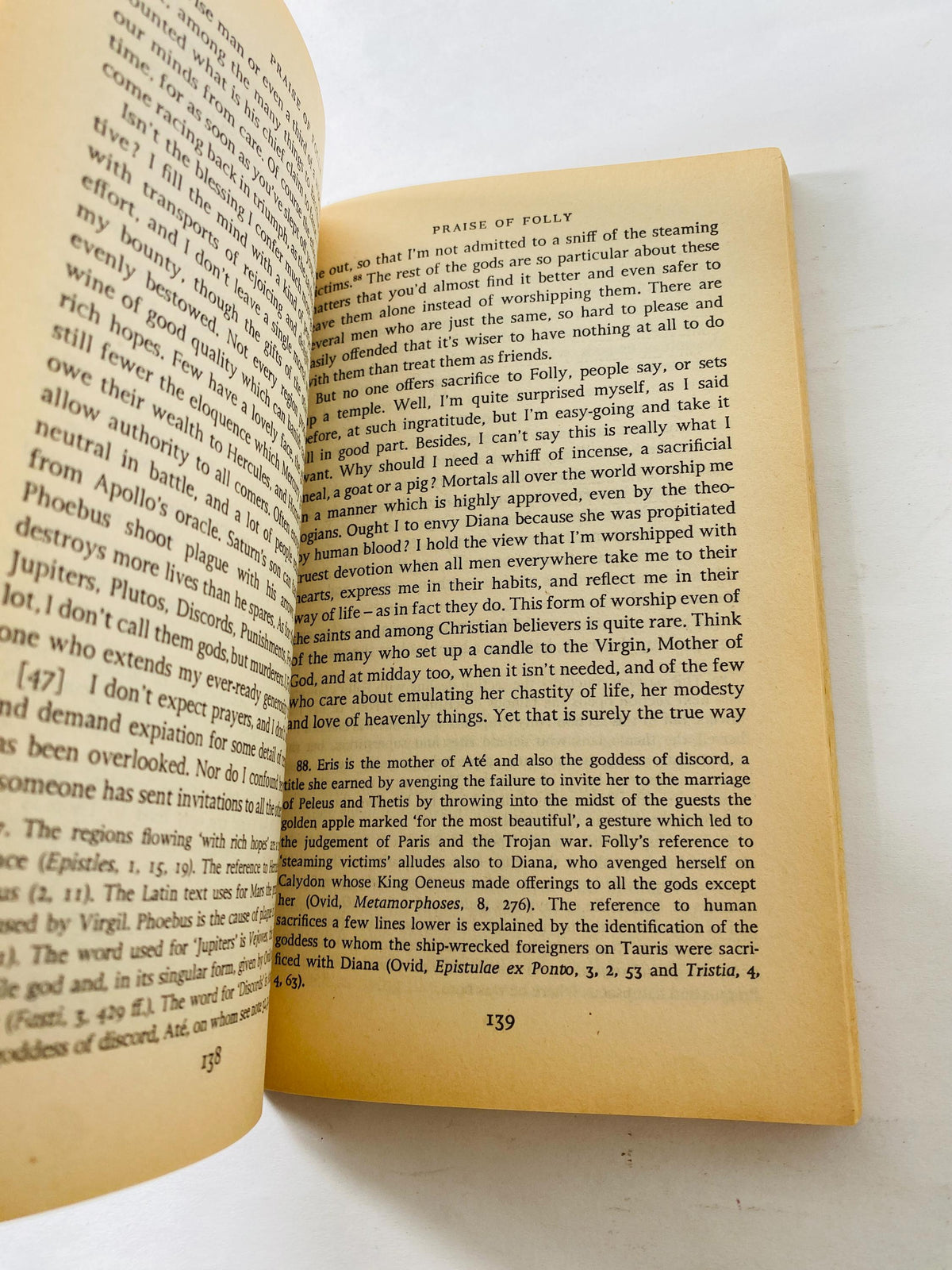 1986 Erasmus In Praise of Folly vintage Penguin Classics paperback book Satirical attack on superstitions European traditions Western Church