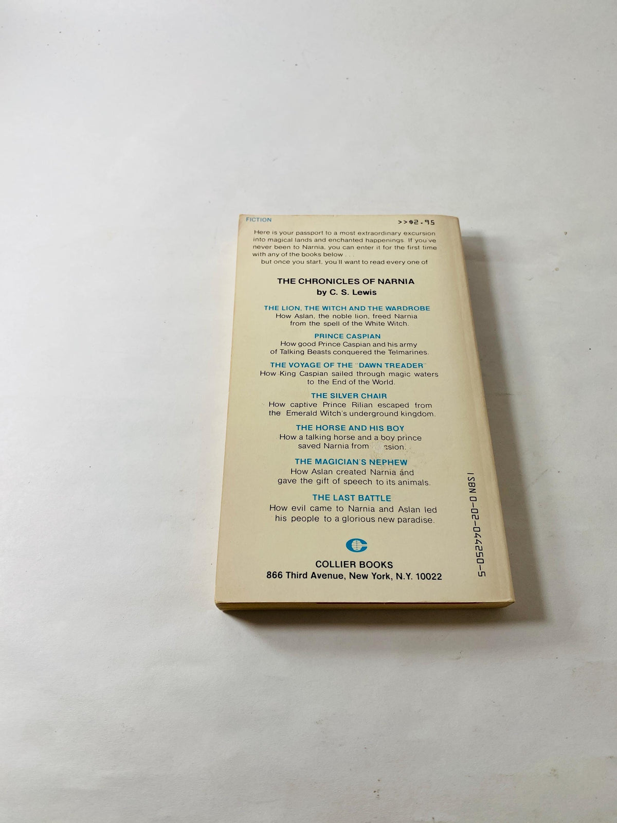 1970 Silver Chair vintage First Collier paperback book by CS Lewis Chronicles of Narnia Series Lion the Witch and the Wardrobe