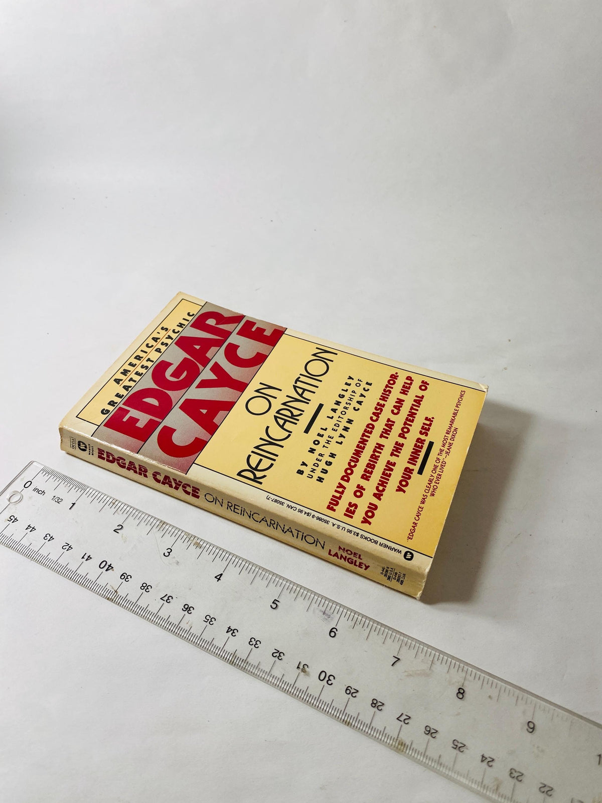 Edgar Cayce on Reincarnation vintage paperback book by Noel Langley circa 1967 Occult speak communication with deceased spirit Past Lives