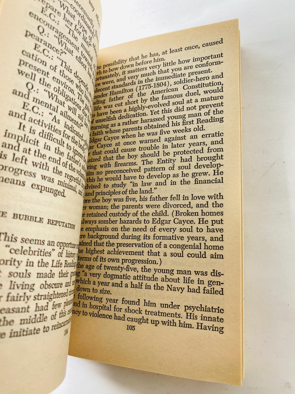 Edgar Cayce on Reincarnation vintage paperback book by Noel Langley circa 1967 Occult speak communication with deceased spirit Past Lives