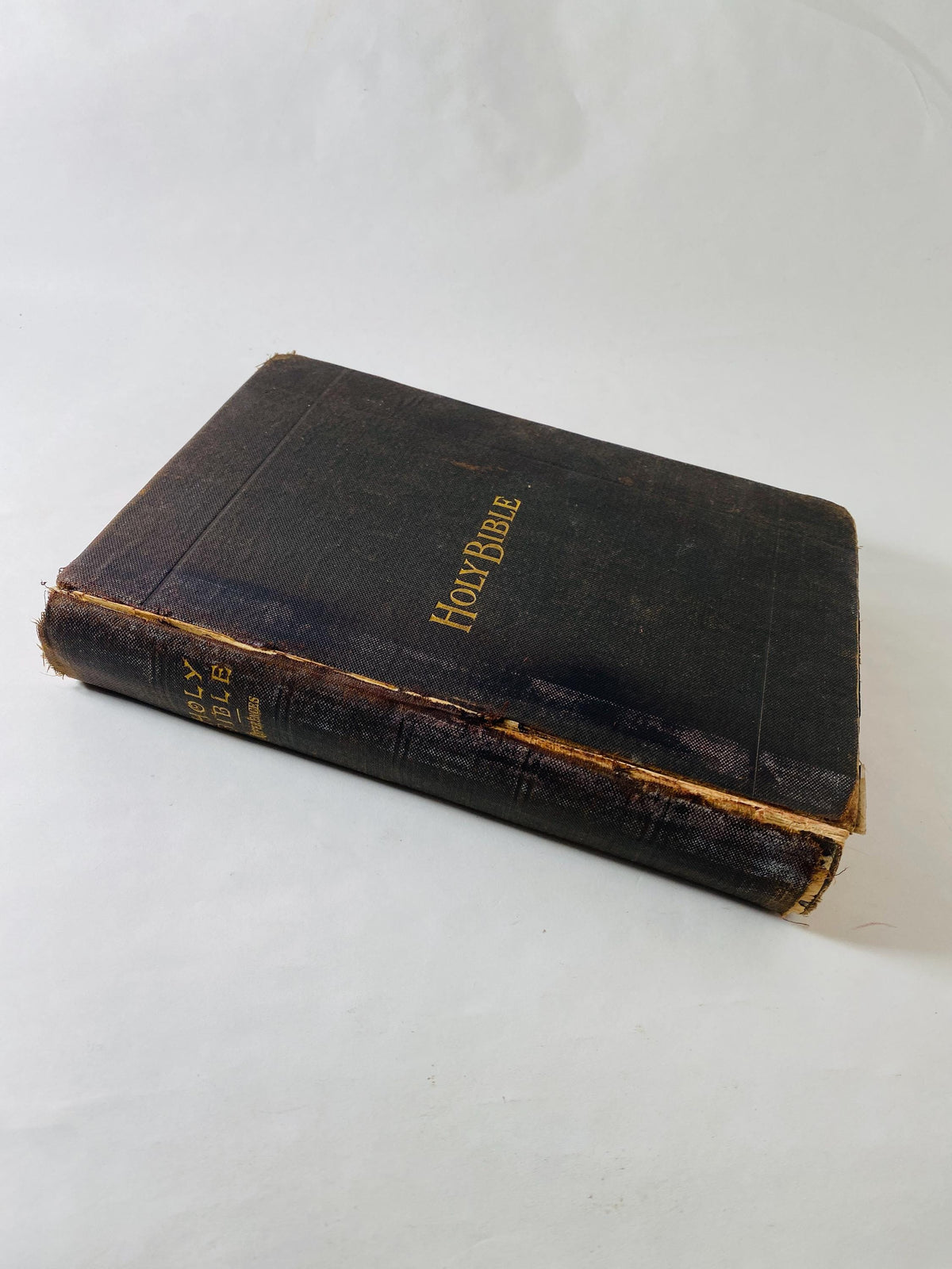 Antique 1910s Holy Bible KJV Thomas Nelson & Sons New York Reference Edition Illustrated Gilt Cover Presentation Gift Bible