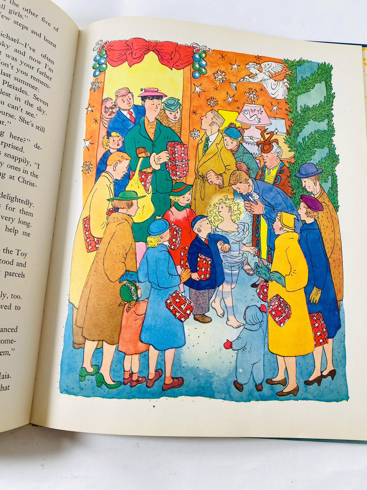 Mary Poppins vintage FIRST EDITION Big Golden book circa 1952 pictures by Gertrude Elliott children's Christmas gift