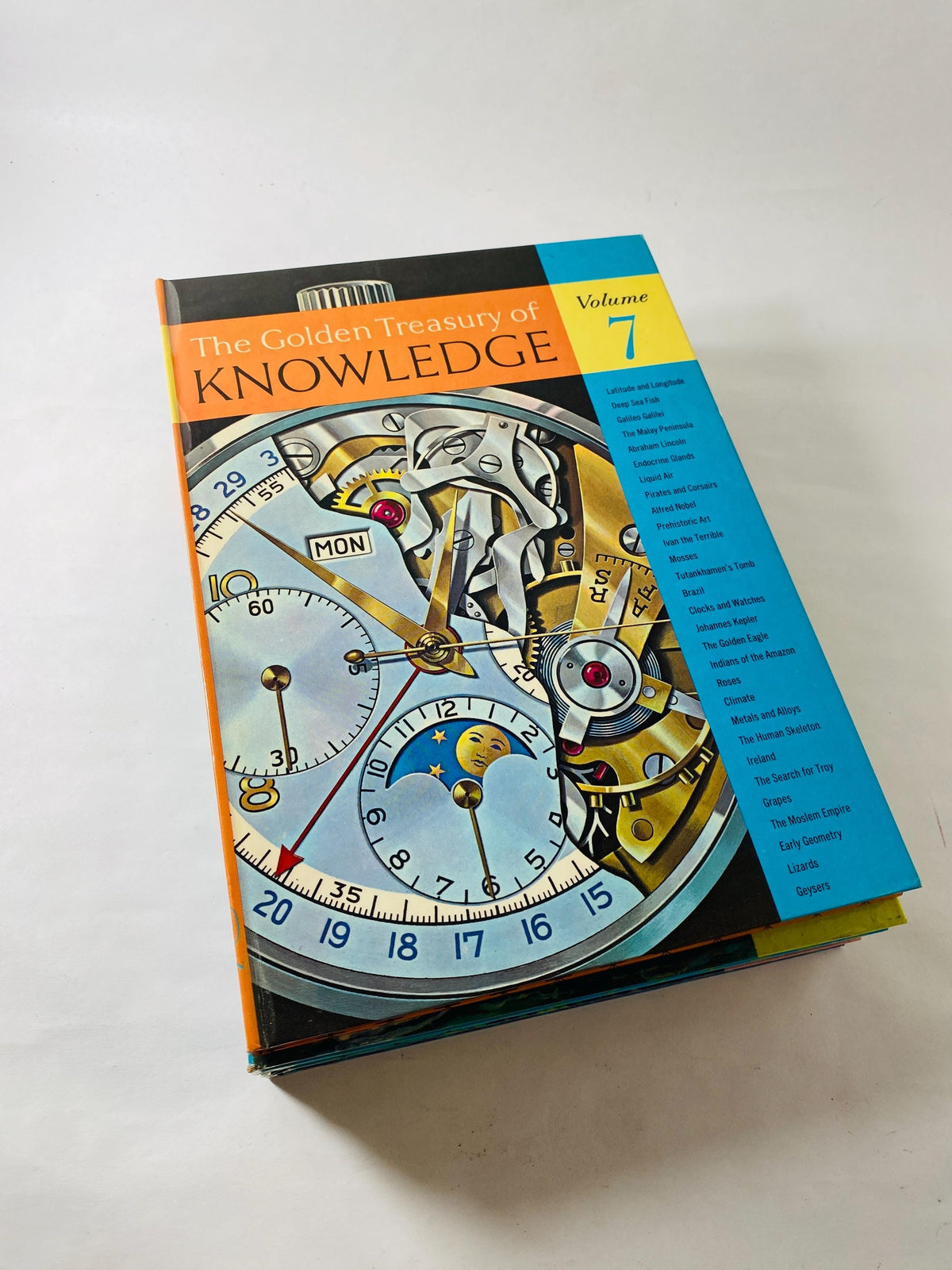 Golden Treasury of Knowledge vintage books volumes 2 3 6 7 8 9 10 Vintage children's encyclopedia circa 1961 Nursery Kids Bookshelf Decor