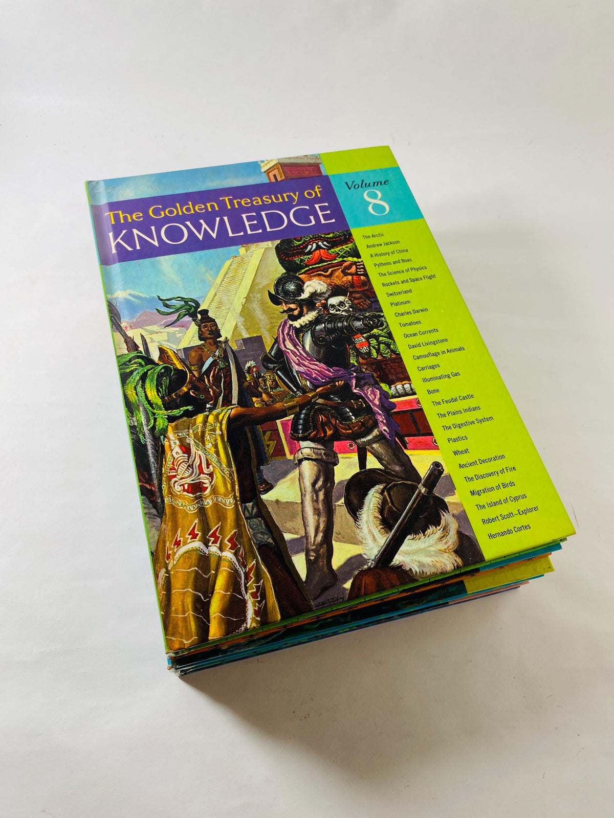 Golden Treasury of Knowledge vintage books volumes 2 3 6 7 8 9 10 Vintage children's encyclopedia circa 1961 Nursery Kids Bookshelf Decor