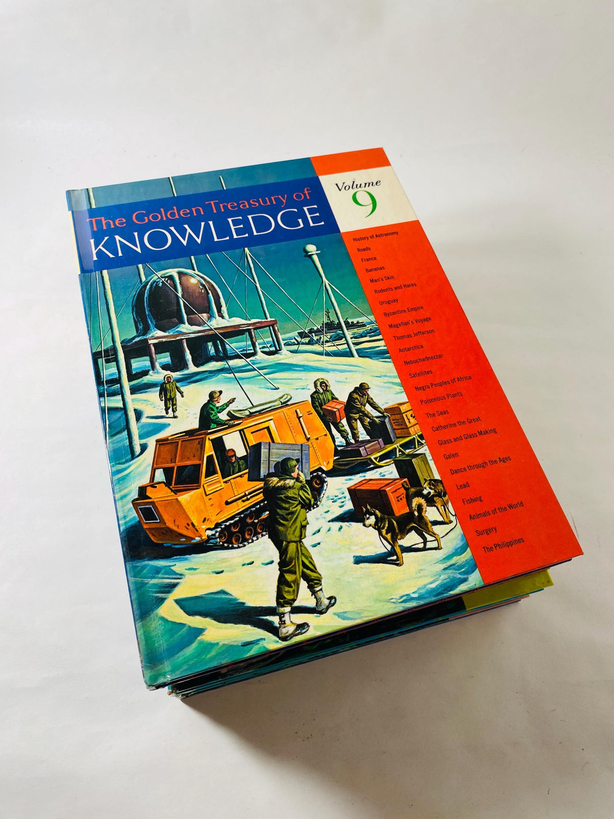 Golden Treasury of Knowledge vintage books volumes 2 3 6 7 8 9 10 Vintage children's encyclopedia circa 1961 Nursery Kids Bookshelf Decor