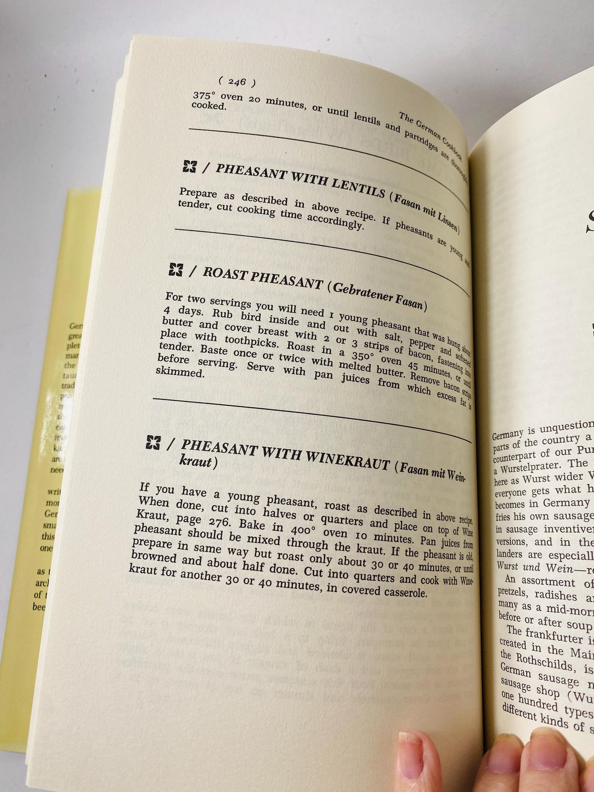 German Cookbook by Mimi Sheraton vintage book Authentic Wienerschnitzel Sauerbraten recipes comforting unpretentious German home cooking