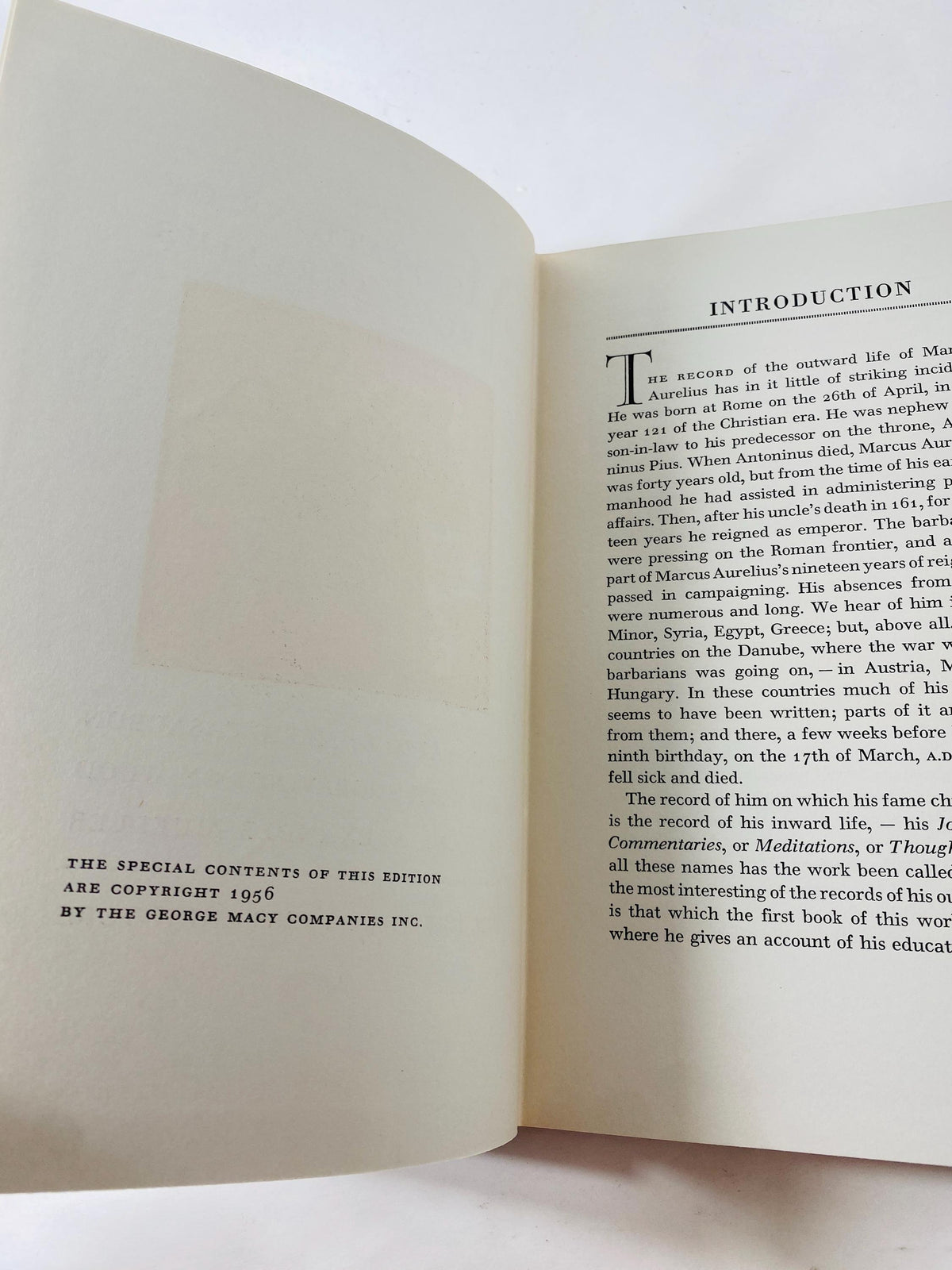 Marcus Aurelius Meditations vintage Heritage Press book with box sleeve circa 1956 philosophy humble during times of plague and warfare