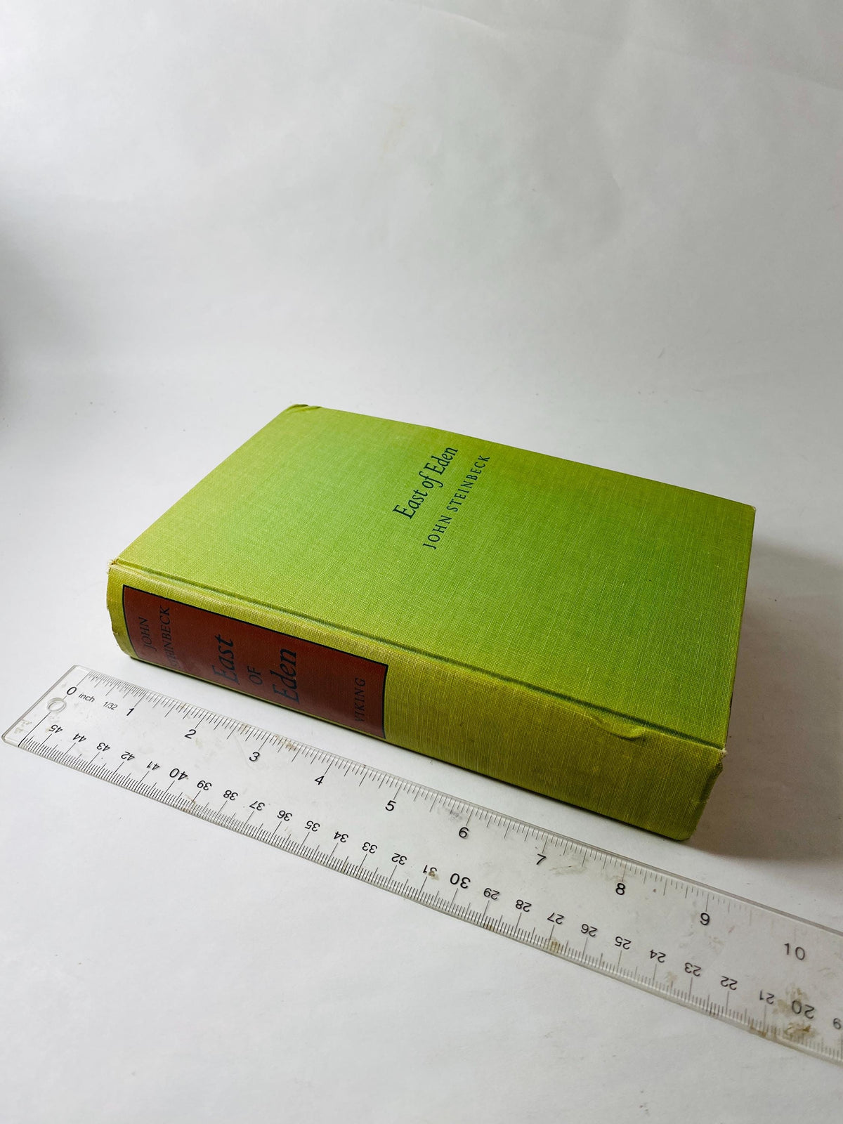 FIRST EDITION East of Eden book by John Steinbeck circa 1952 third printing Vintage Viking Press winner of the Nobel Priz Green home decor
