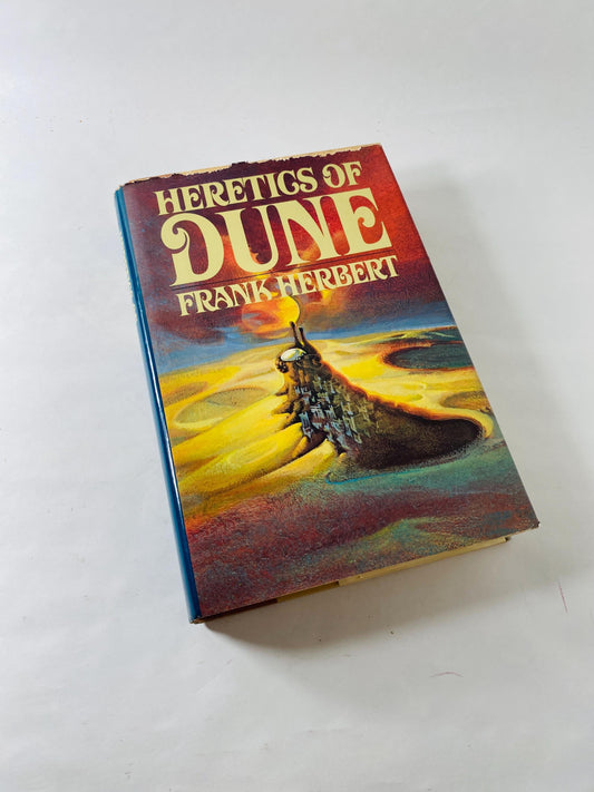 Heretics of Dune by Frank Herbert FIRST EDITION vintage Dune book circa 1984 with dust jacket Dune Chronicles Science Fiction lover gift