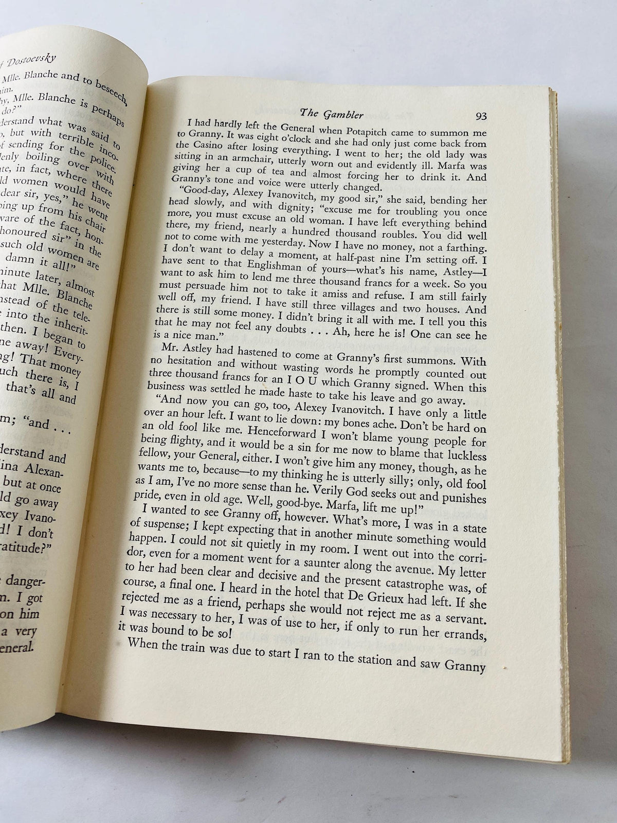 Fyodor Dostoevsky BEAUTIFUL beige vintage book of short stories circa 1945 Gambler Notes from Underground Uncle's Dream Eternal Husband