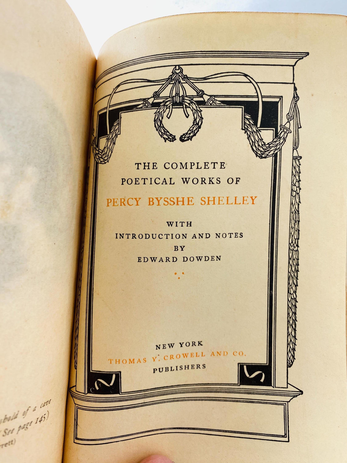 The Poetical Works of Percy Bysshe Shelley circa 1890 vintage poetry book with beautiful leather, embossed in gold. Gift