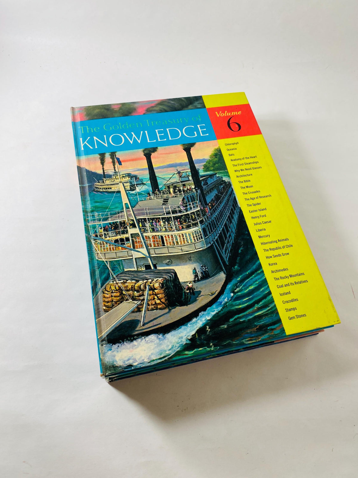 Golden Treasury of Knowledge vintage books volumes 2 3 6 7 8 9 10 Vintage children's encyclopedia circa 1961 Nursery Kids Bookshelf Decor