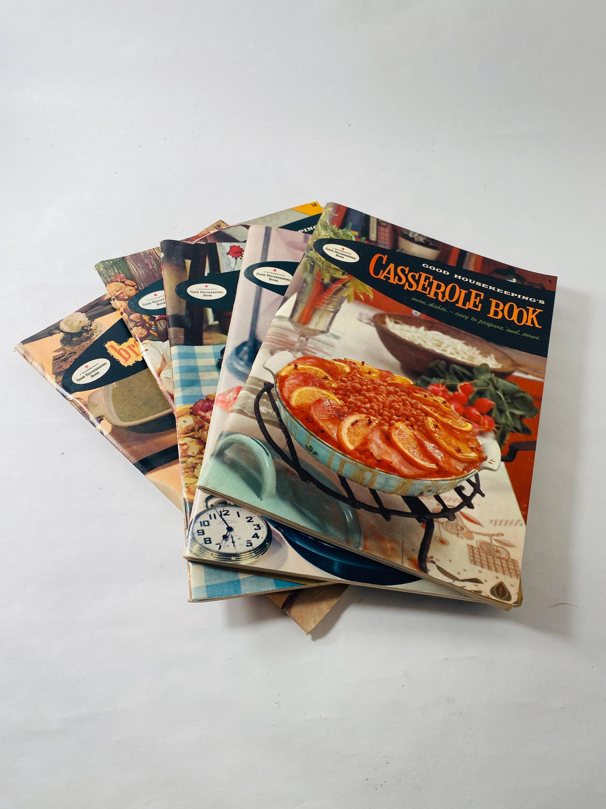 Meat Cook Book vintage Good Housekeeping cookbook pamphlet circa 1958 Casserole Around the World Ten PM breads sandwiches