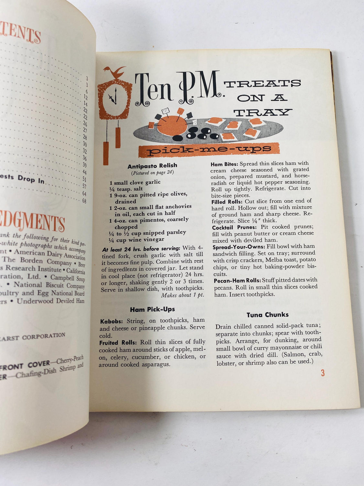 Meat Cook Book vintage Good Housekeeping cookbook pamphlet circa 1958 Casserole Around the World Ten PM breads sandwiches