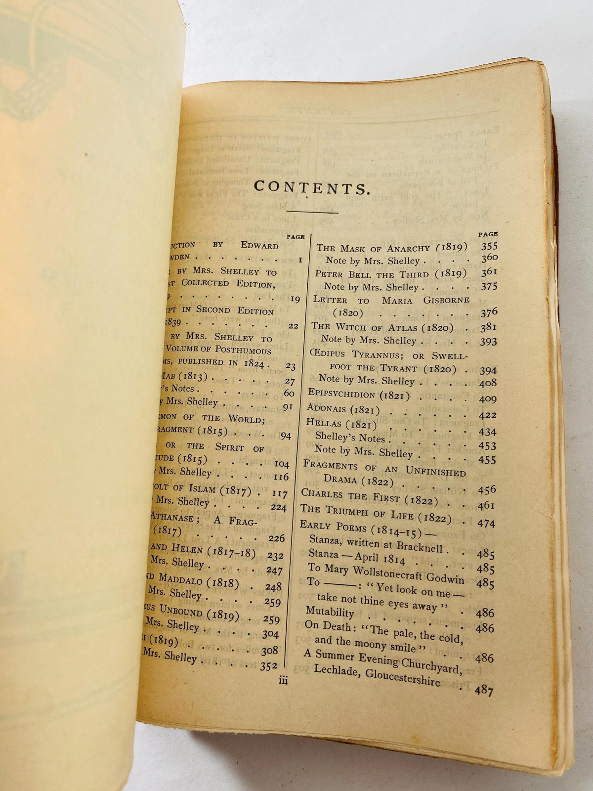 The Poetical Works of Percy Bysshe Shelley circa 1890 vintage poetry book with beautiful leather, embossed in gold. Gift