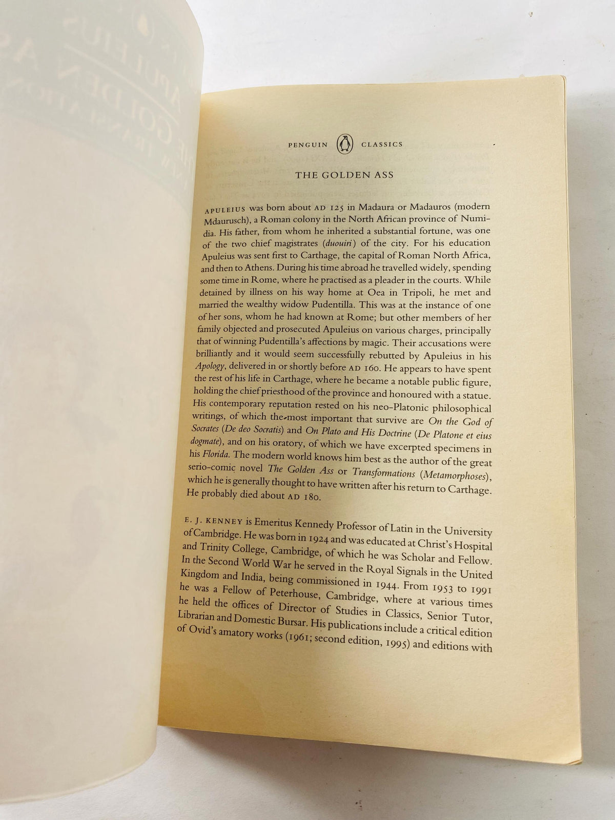 Vintage Golden Ass by Apuleius Penguin Classics Paperback book circa 1998 Kenney Translation Stocking Stuffer Penguin Classics