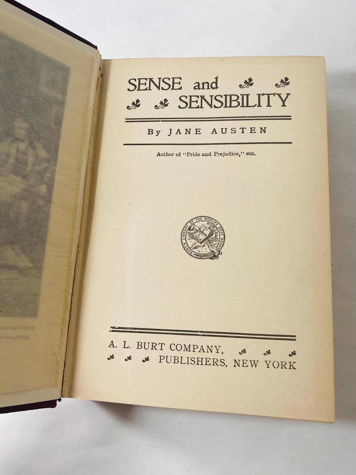 1898 Antique Sense and Sensibility by Jane Austen Late Victorian Early Edwardian era literature gift