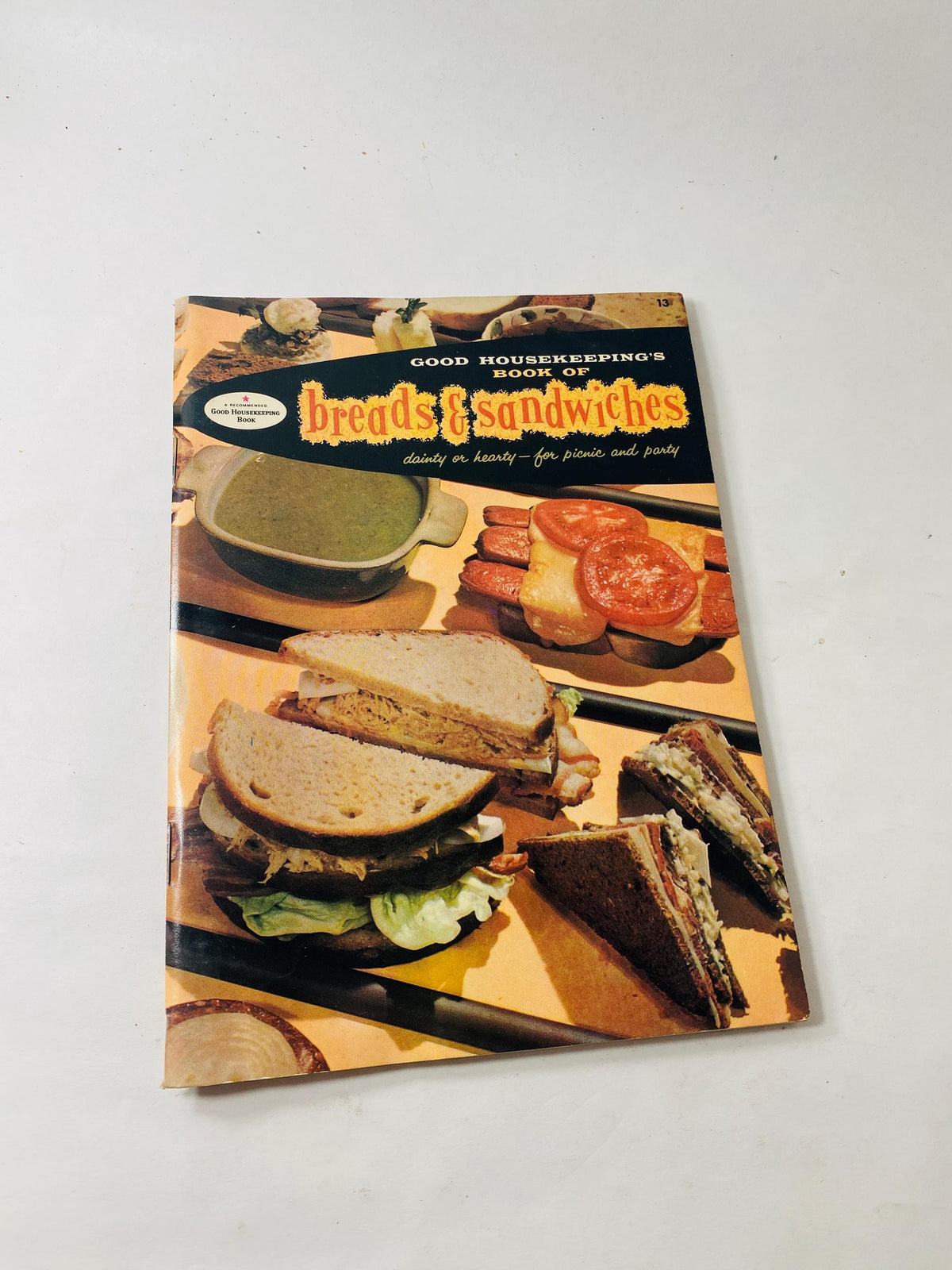 Meat Cook Book vintage Good Housekeeping cookbook pamphlet circa 1958 Casserole Around the World Ten PM breads sandwiches