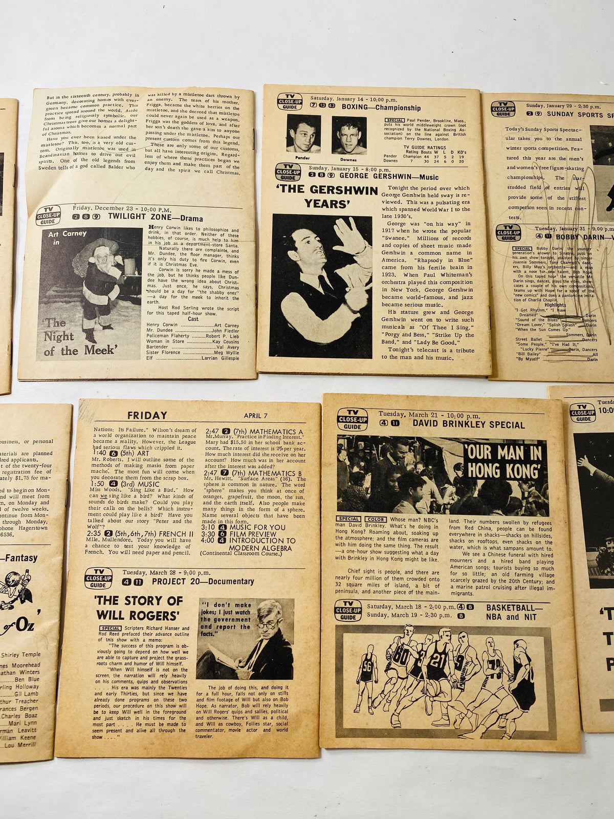 Rare 1960s Washington County MD Educational TV Guide Lot of 11 vintage booklets Hagerstown Maryland School Broadcast History Memorabilia