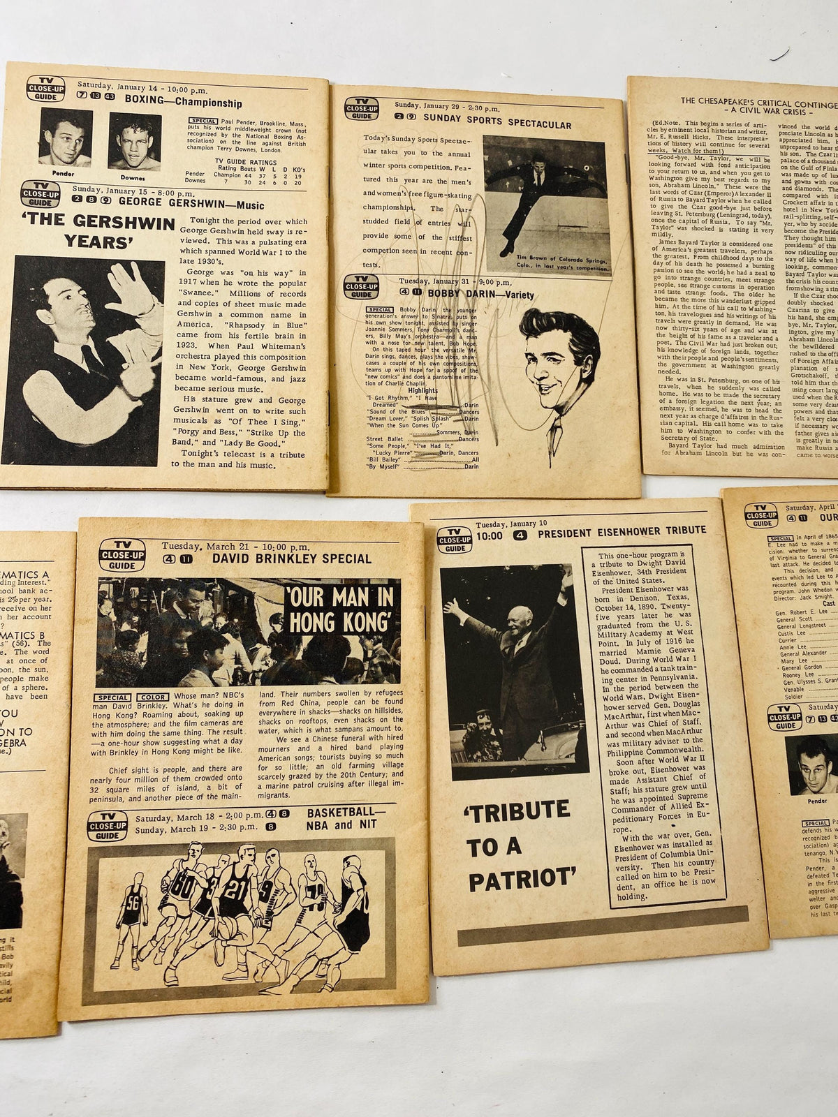 Rare 1960s Washington County MD Educational TV Guide Lot of 11 vintage booklets Hagerstown Maryland School Broadcast History Memorabilia