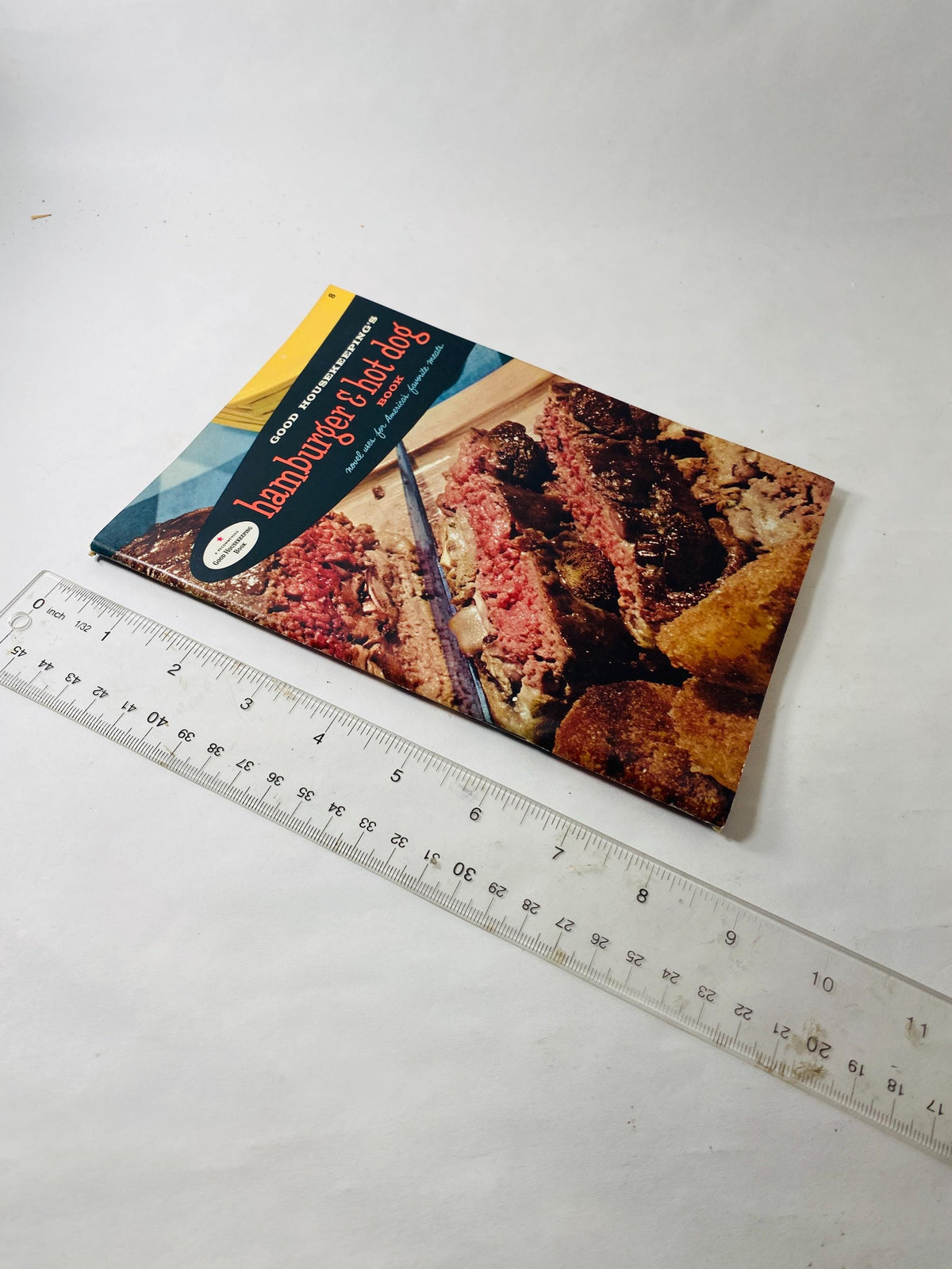 Hamburger & Hot dog Cook Book vintage Good Housekeeping cookbook pamphlet printed by circa 1958 Fine Meats. Carnivore gift retro