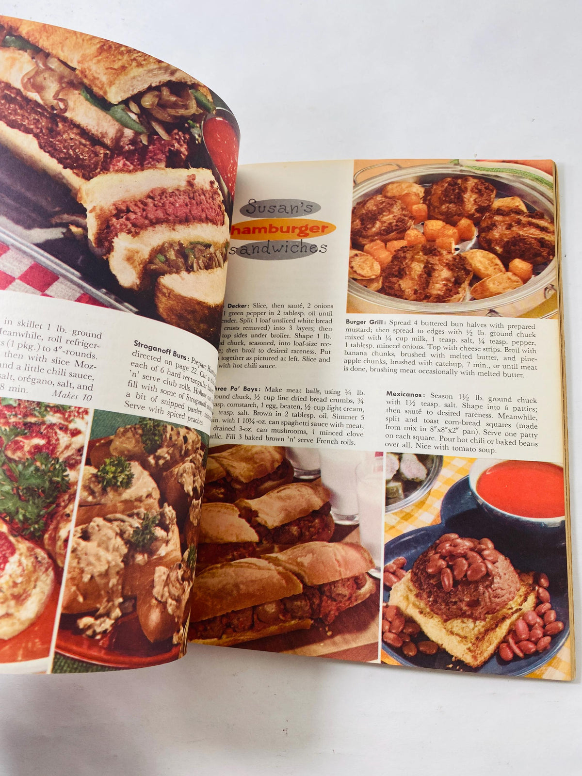 Hamburger & Hot dog Cook Book vintage Good Housekeeping cookbook pamphlet printed by circa 1958 Fine Meats. Carnivore gift retro