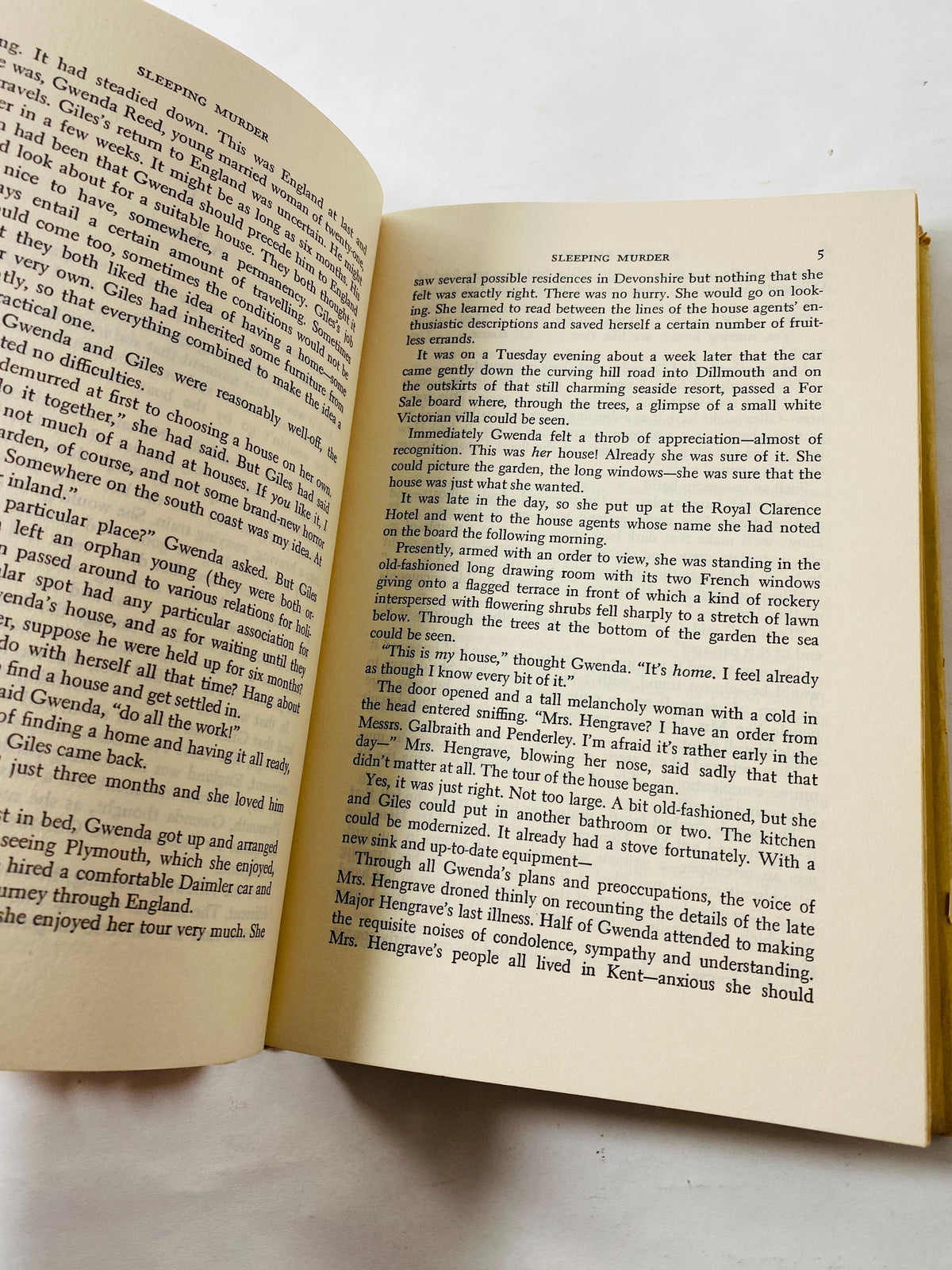 1958 Murder in the Vicarage vintage book by Agatha Christie Sleeping Murder