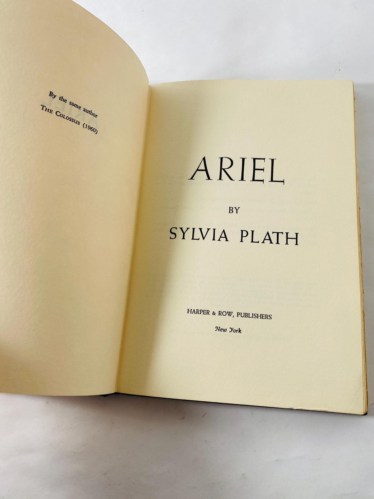 1966 Harper & Row EARLY US printing of Sylvia Plath’s historic posthumous masterpiece, Ariel. Poetry Christmas gift