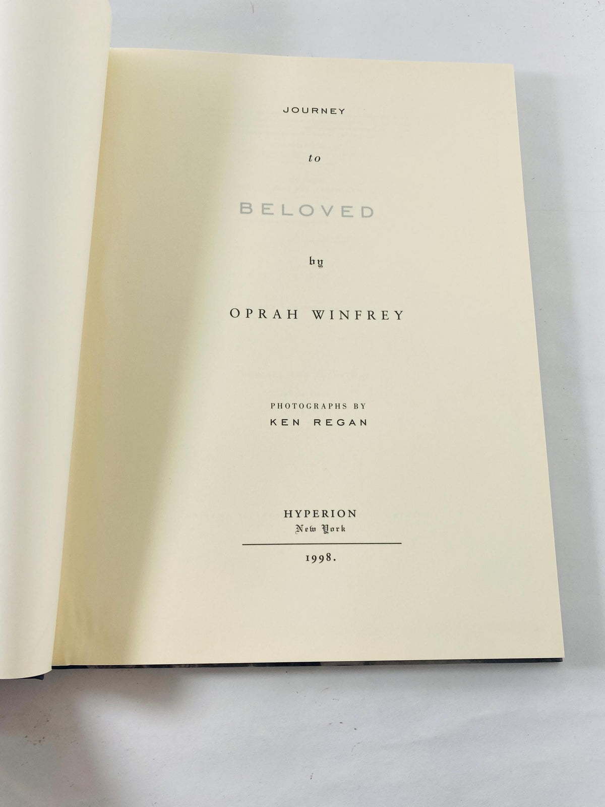 Vintage Journey to Beloved by Oprah Winfrey vintage LARGE Hardcover Coffee Table Book FIRST Edition First Printing Memoir Movie History Gift