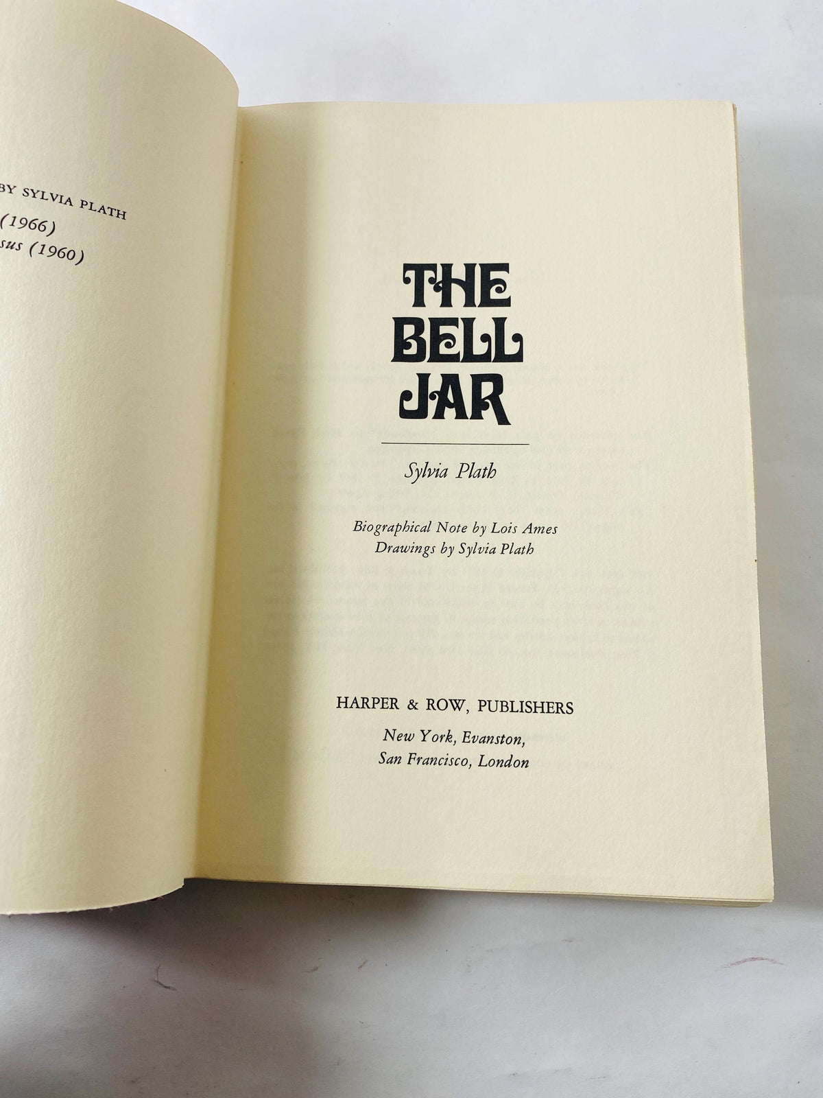 Sylvia Plath's Bell Jar FIRST PRINTING vintage book circa 1971 with dust jacket! Beautiful gift Poetry poems Christmas Chanukah