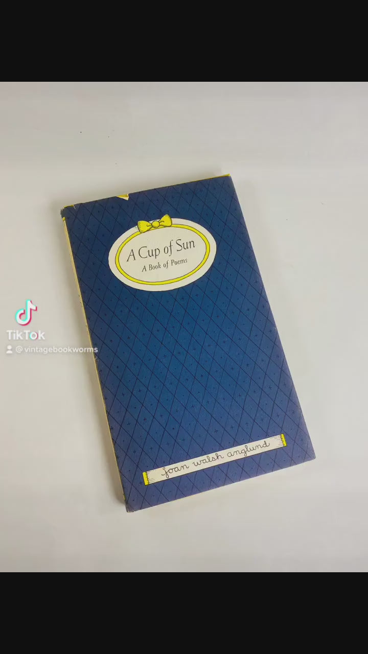 1967 vintage poetry book by Joan Walsh Anglund A Cup of Sun FIRST EDITION with dust jacket Gorgeous collectible gift