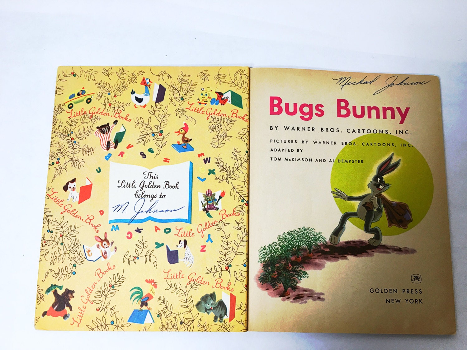 Bugs Bunny 1949 Little Golden Book. First Edition Vintage Hardback Book. Children's Stories. Mary Reed