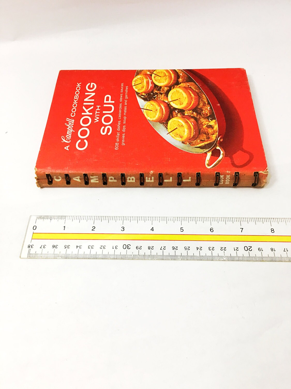 A Campbell's Cookbook. Cooking with Soup. Rare & Collectible Cookbook Red retro cookbook. Book lover gift. Andy Warhol