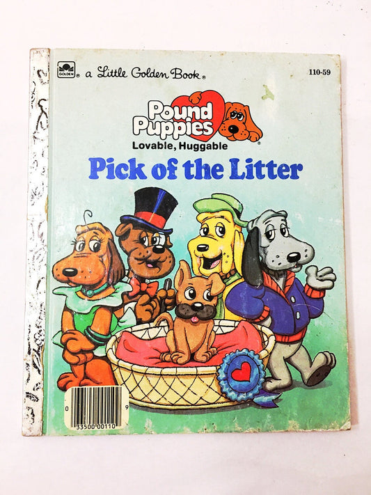 Pound Puppies. FIRST EDITION Little Golden Book. Pick of the Litter. Vintage Children's book. Teddy Slater. Bouman & Codor. Nursery decor