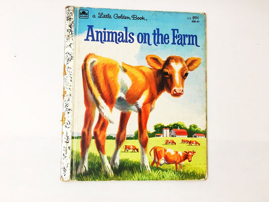 Animals on the Farm. FIRST EDITION. Little Golden Book. LGB. No writing inside!! hardback children's book. 200-41