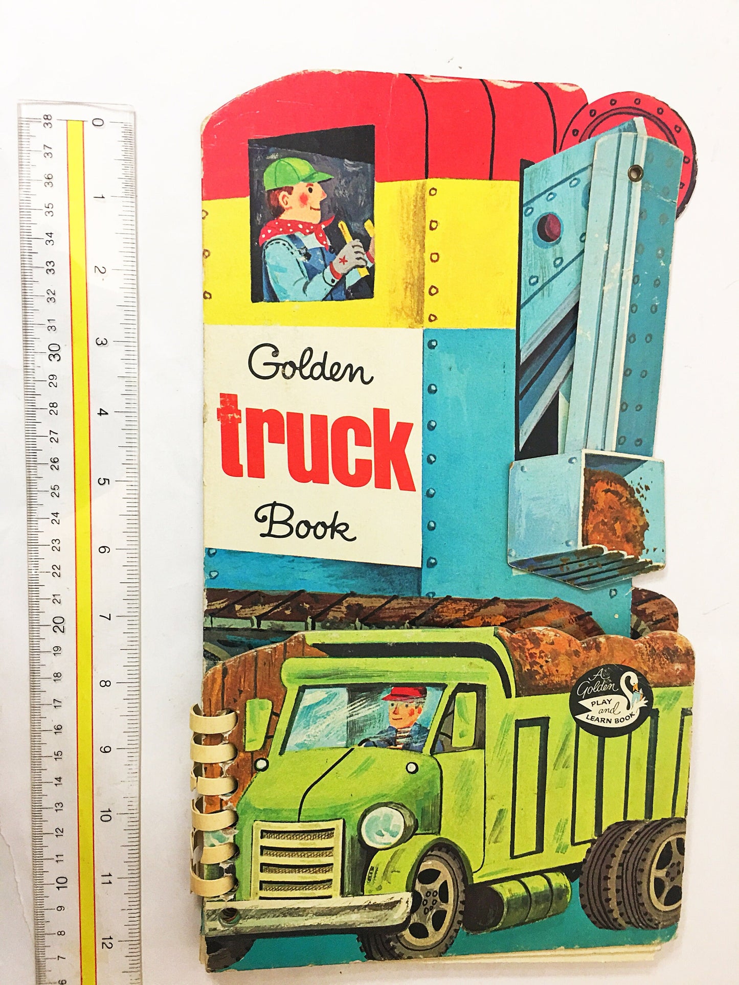 Golden Truck Book. Susan Witty and Bill Dugan. Play and Learn Golden Book circa 1969. Unmarked pages. Little Golden Book. Vintage