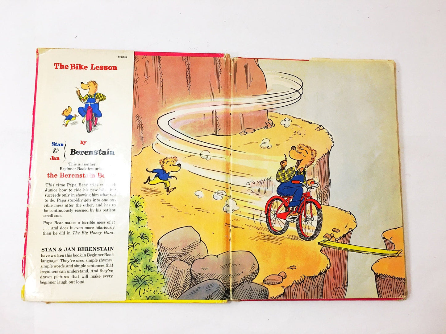 1964 Bike Lesson Berenstain Bears by Stan and Jan Berenstain FIRST EDITION Vintage book Pink home decor I can read it all by myself Beginner