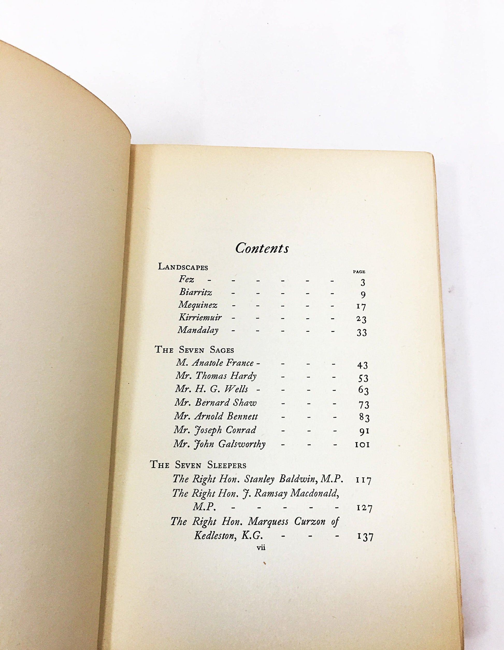 Philip Guedalla FIRST EDITION vintage Gallery book circa 1924 featuring Churchill, Hardy, Shaw, HG Wells, Conrad, Chamberlain, Cecil, Proust