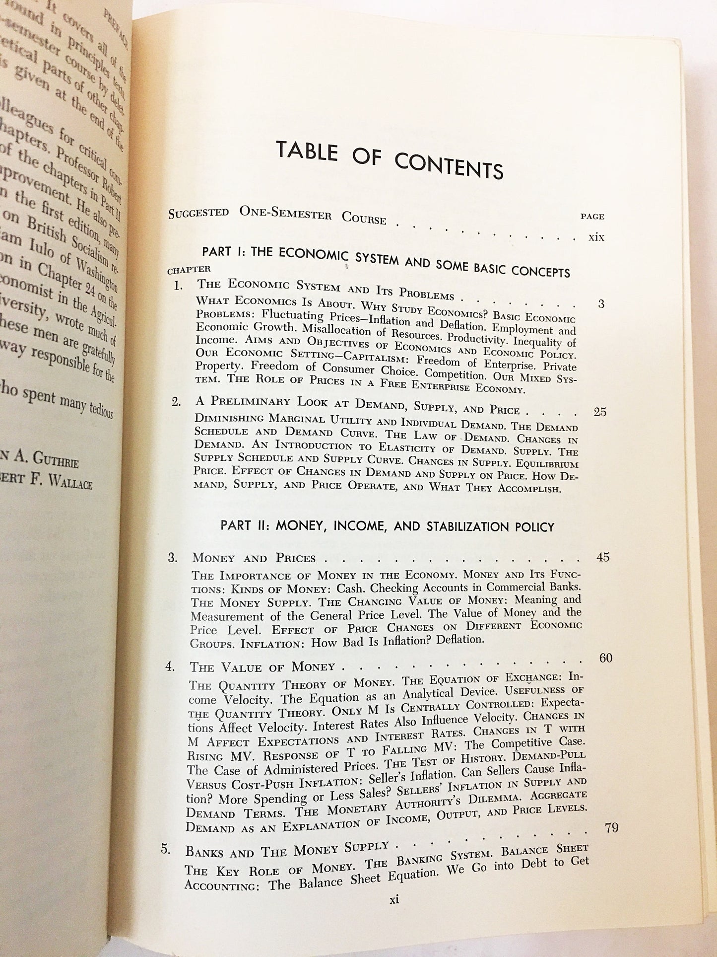 1965 Vintage Economics book by Guthrie and Robert Wallace. capitalism, politics. Free thinking. Prop set green decor