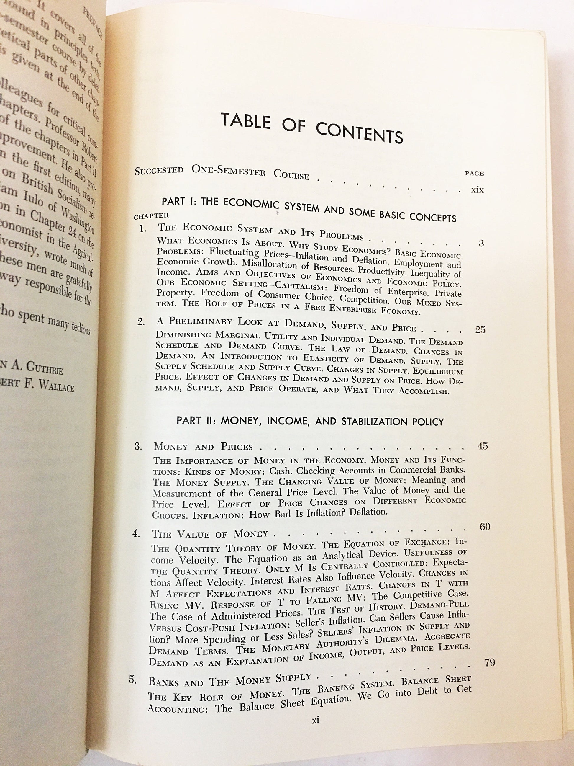 1965 Vintage Economics book by Guthrie and Robert Wallace. capitalism, politics. Free thinking. Prop set green decor