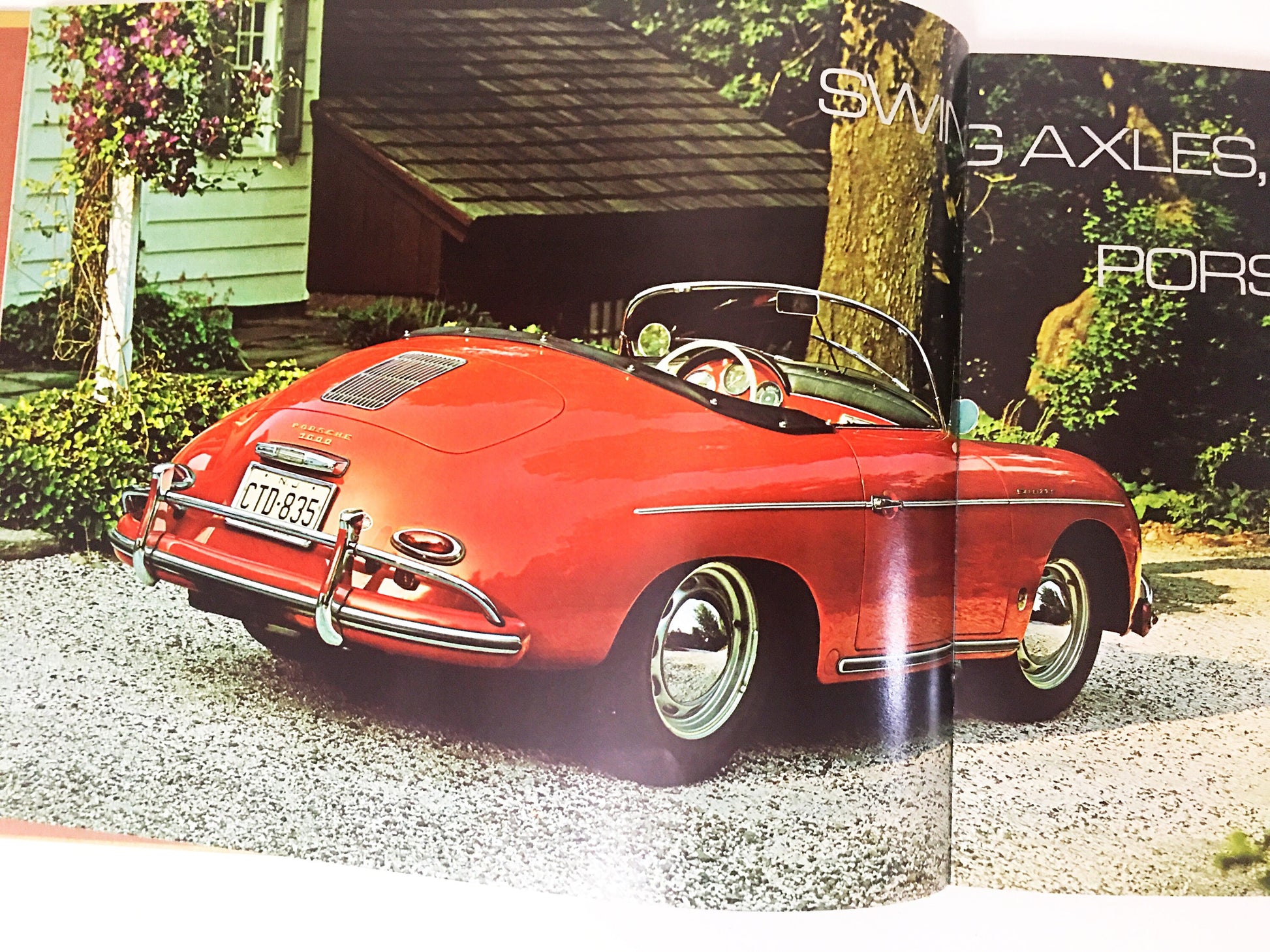 1976 vintage hardcover book about Porsche, Camille du Gast, Lincoln, American Austin and Bantam Automobile Quarterly car lover gift.