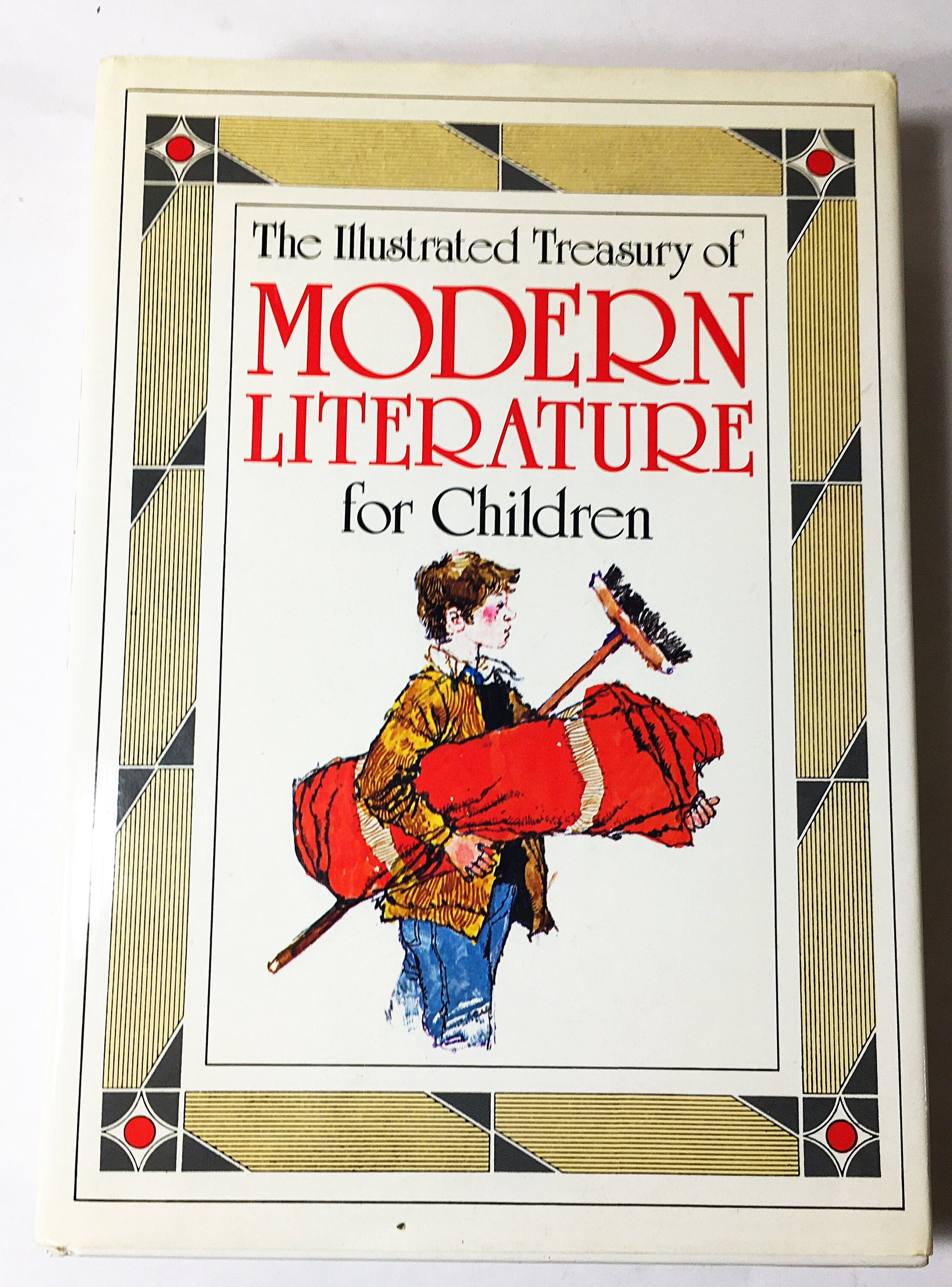Illustrated Treasury of Modern Literature for Children LARGE Vintage book circa 1985 Nursery decor Beautiful illustrations London England
