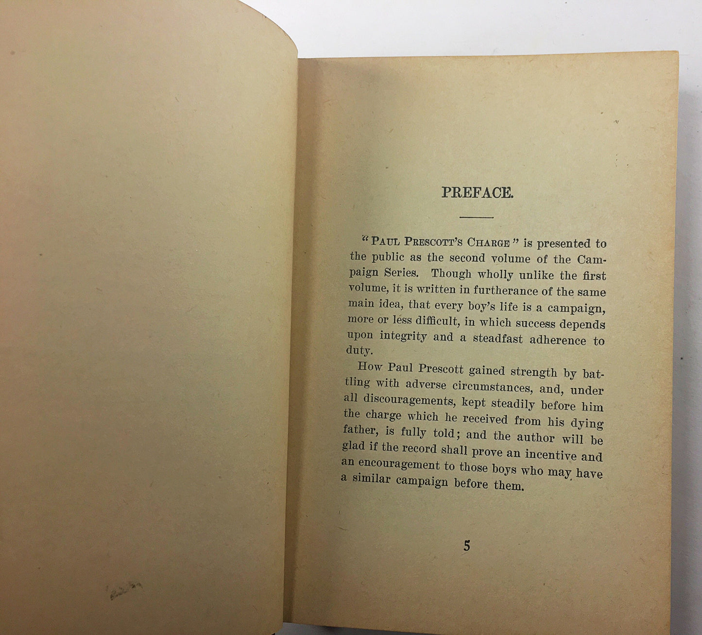 Horatio Alger 1901 Paul Prescott's Charge & Bound to Rise vintage book. Stories of the rise of impoverished boys antique bookshelf decor