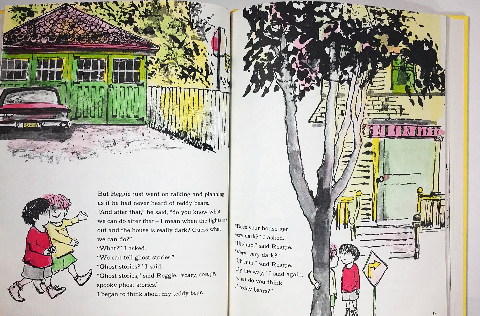 Ira Sleeps Over by Bernard Waber Vintage children's book circa 1972 about spending the night at a friend's without teddy bear. Yellow decor