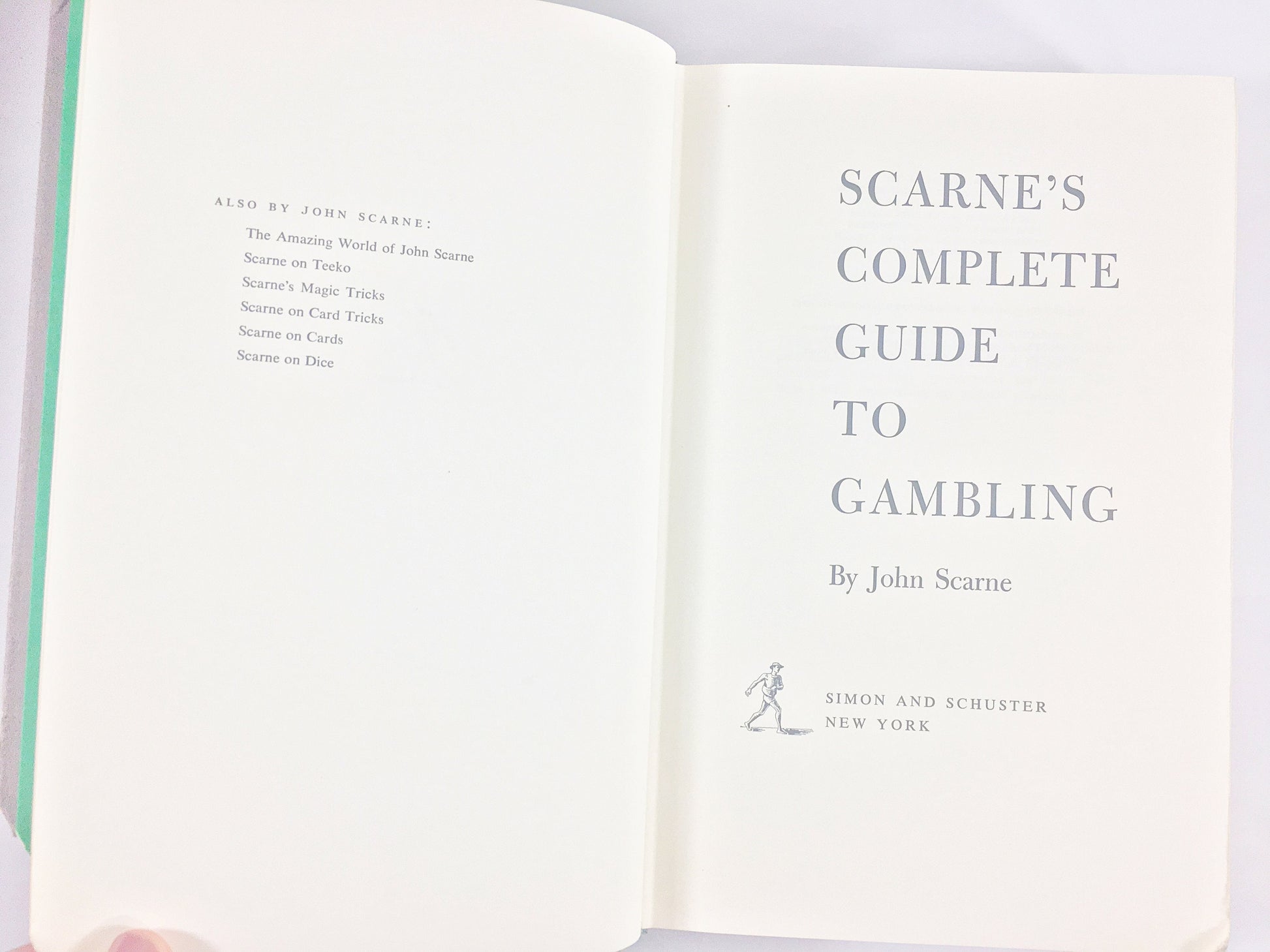John Scarne's Complete Guide to Gambling FIRST EDITION vintage book circa 1961 by the foremost gambling expert. House percentages, strategy