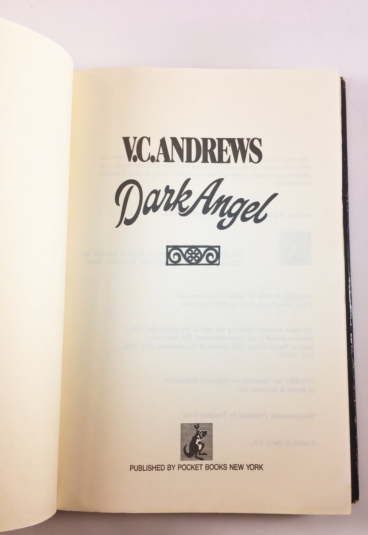 Dark Angel by VC Andrews vintage book circa 1986. BCE Second book in the Casteel Series.