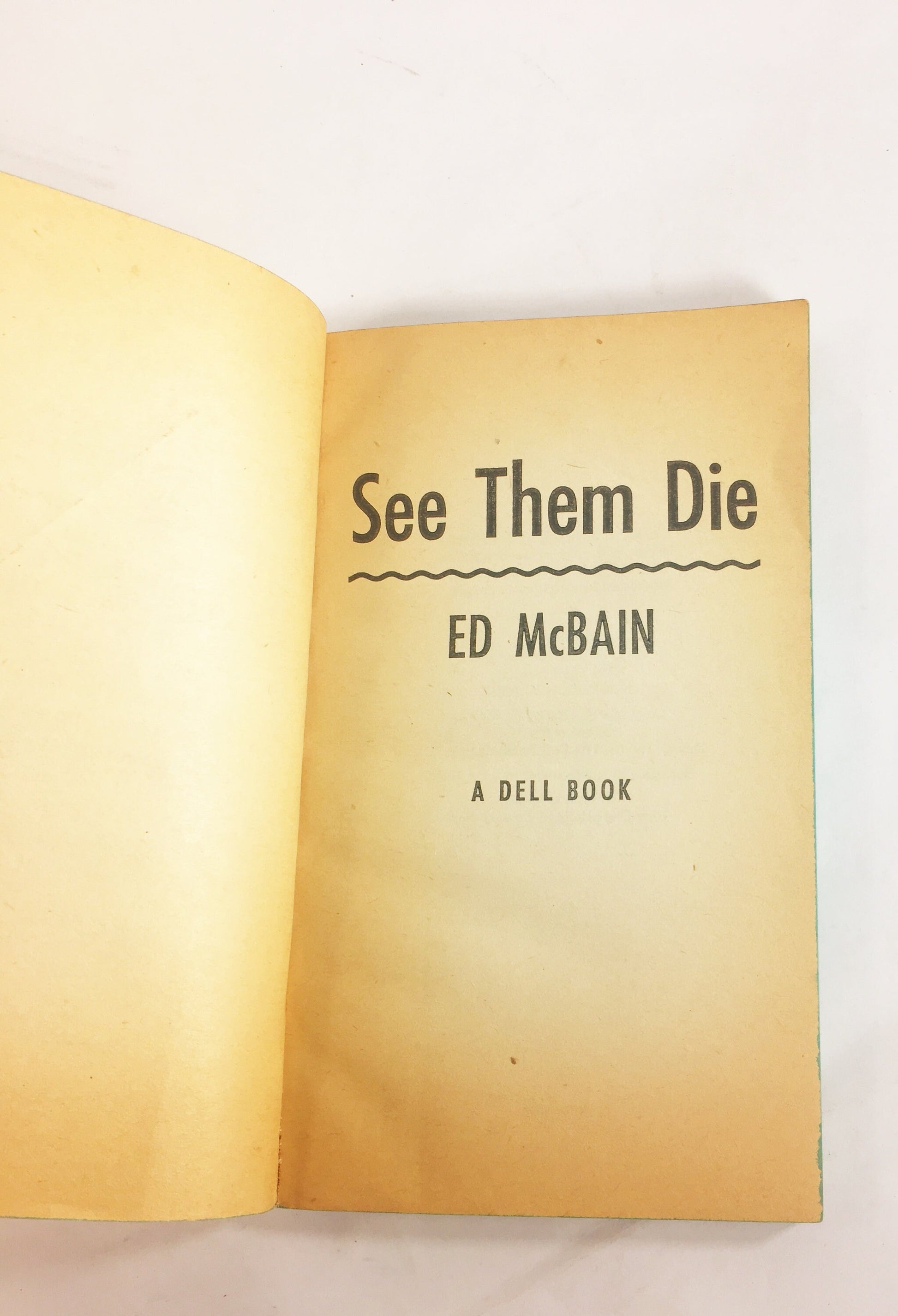 See Them Die by Ed McBain. Vintage paperback circa 1969. FIRST PRINTING. Salvatore Albert Lombino Crime Fiction