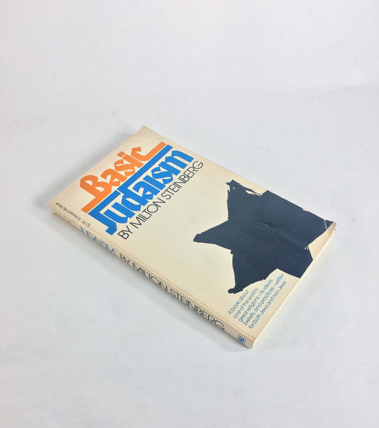 Milton Steinberg's Basic Judaism. Vintage paperback book circa 1975. Jewish gift. Conversion understanding anti-antisemitism