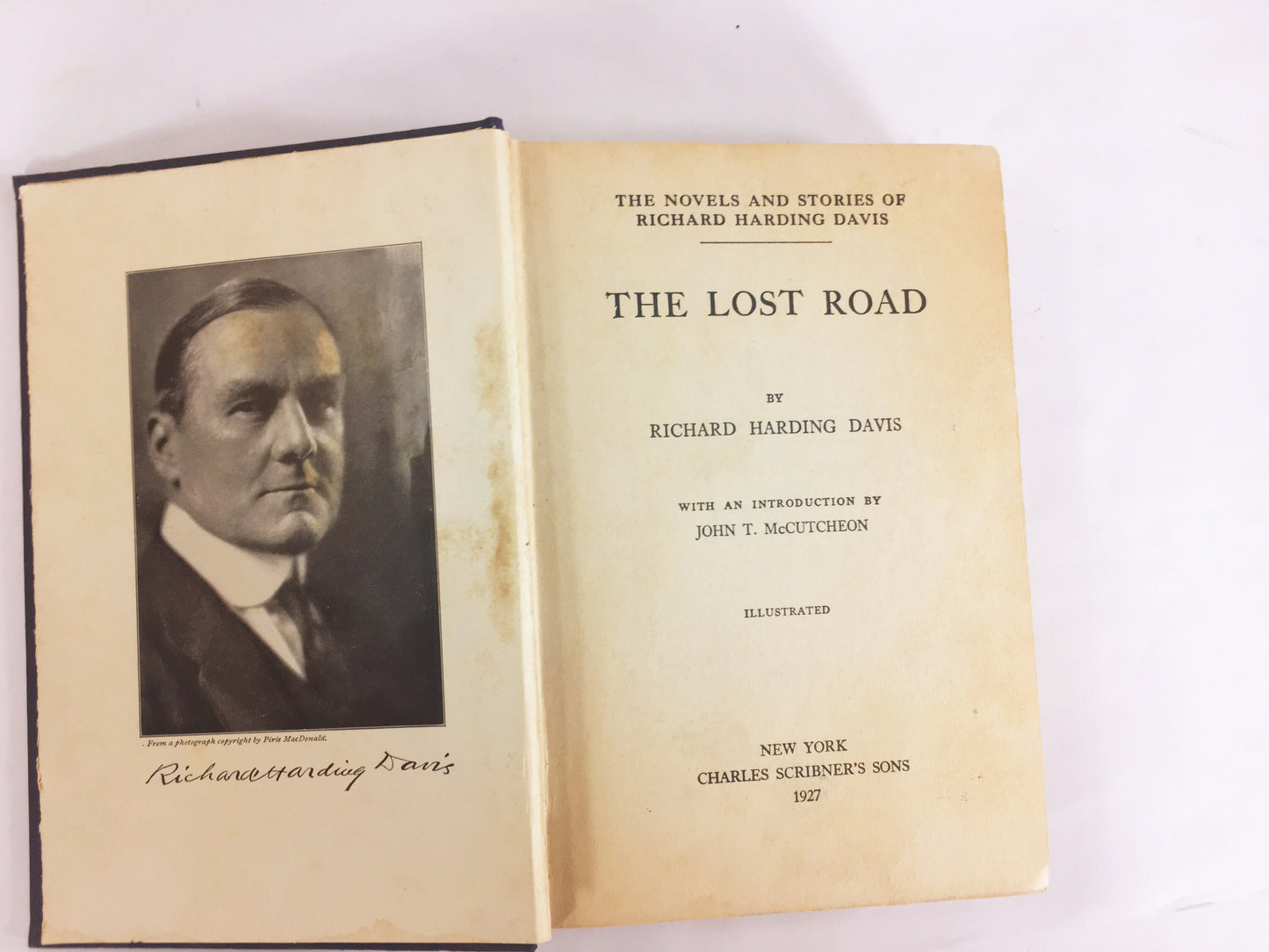 Richard Harding Davis biography. The Lost Road. Antique book circa 1927 about the first American war correspondent. Unique rare history gift