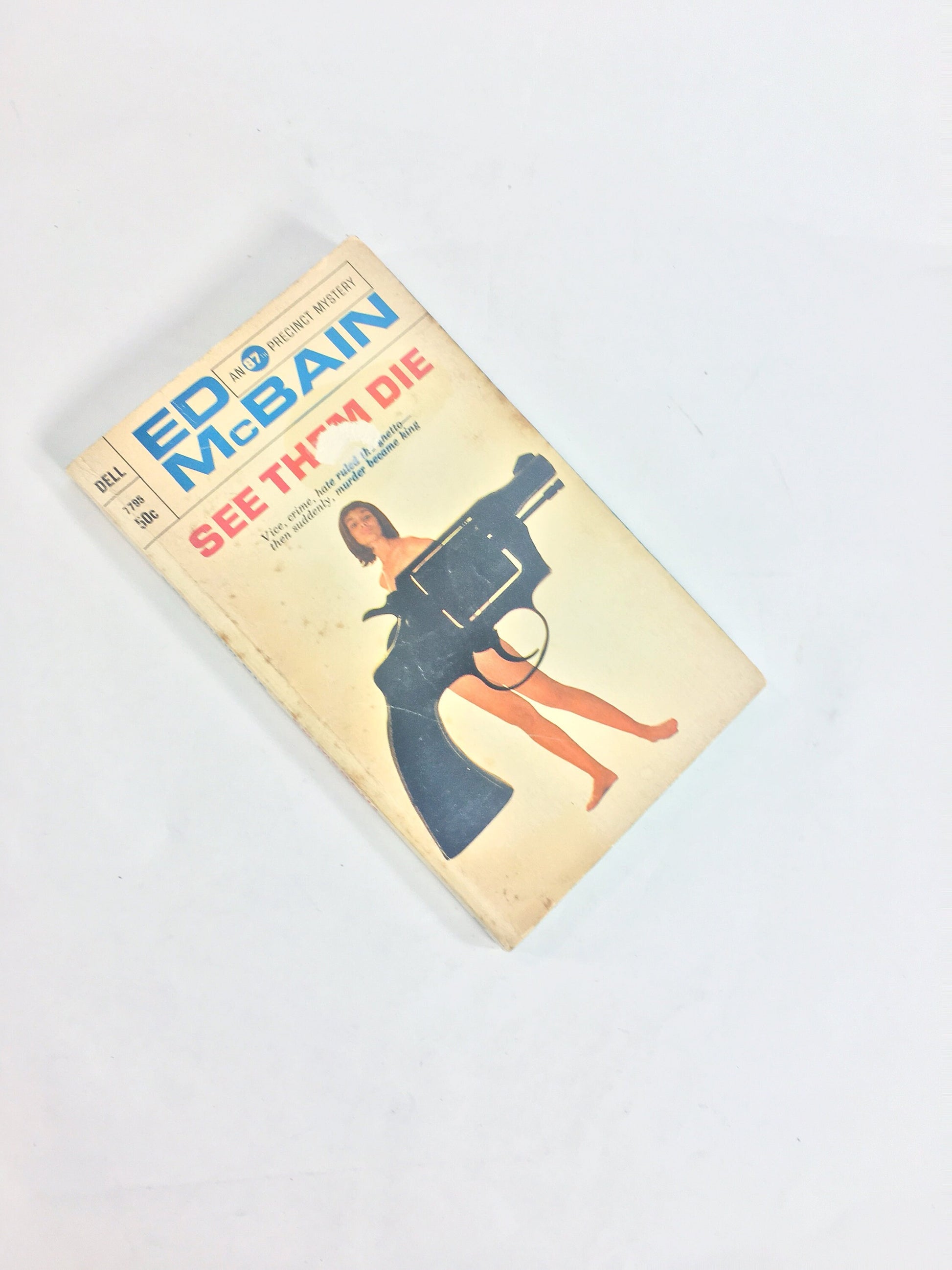 See Them Die by Ed McBain. Vintage paperback circa 1969. FIRST PRINTING. Salvatore Albert Lombino Crime Fiction